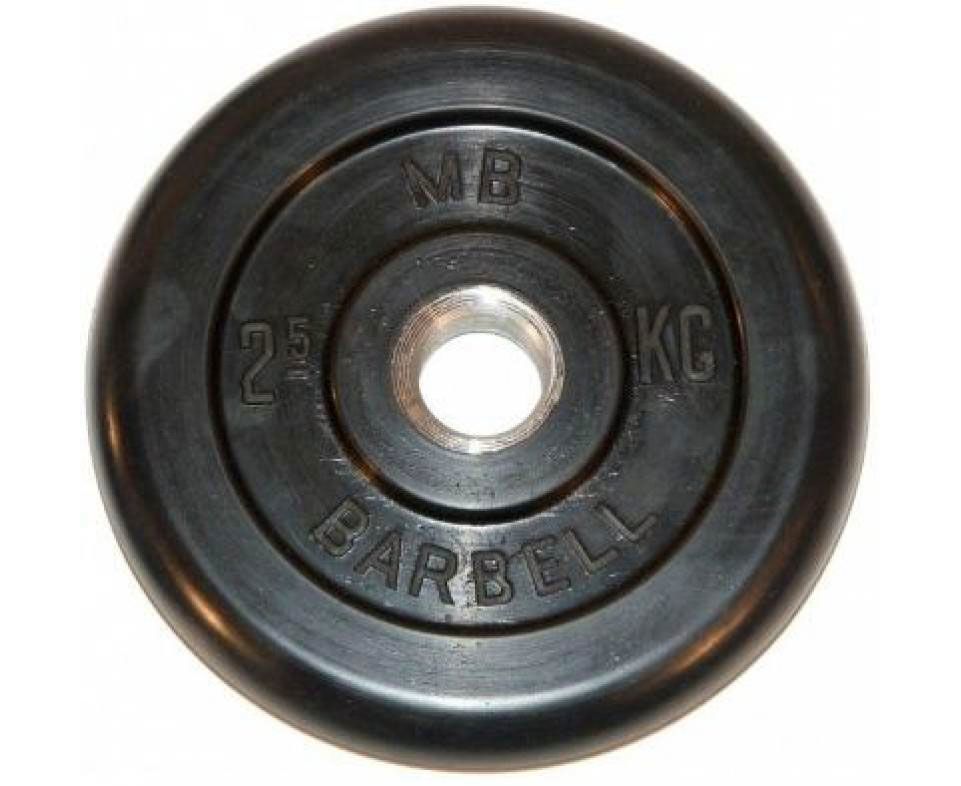 Диск обрезиненный BARBELL MB (металлическая втулка) MB-PltB26 2,5 кг / диаметр 26 мм
