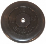 Диск обрезиненый черный MB Barbell MB51-15