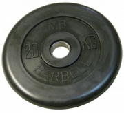 Диск обрезиненый черный MB Barbell MB31-20