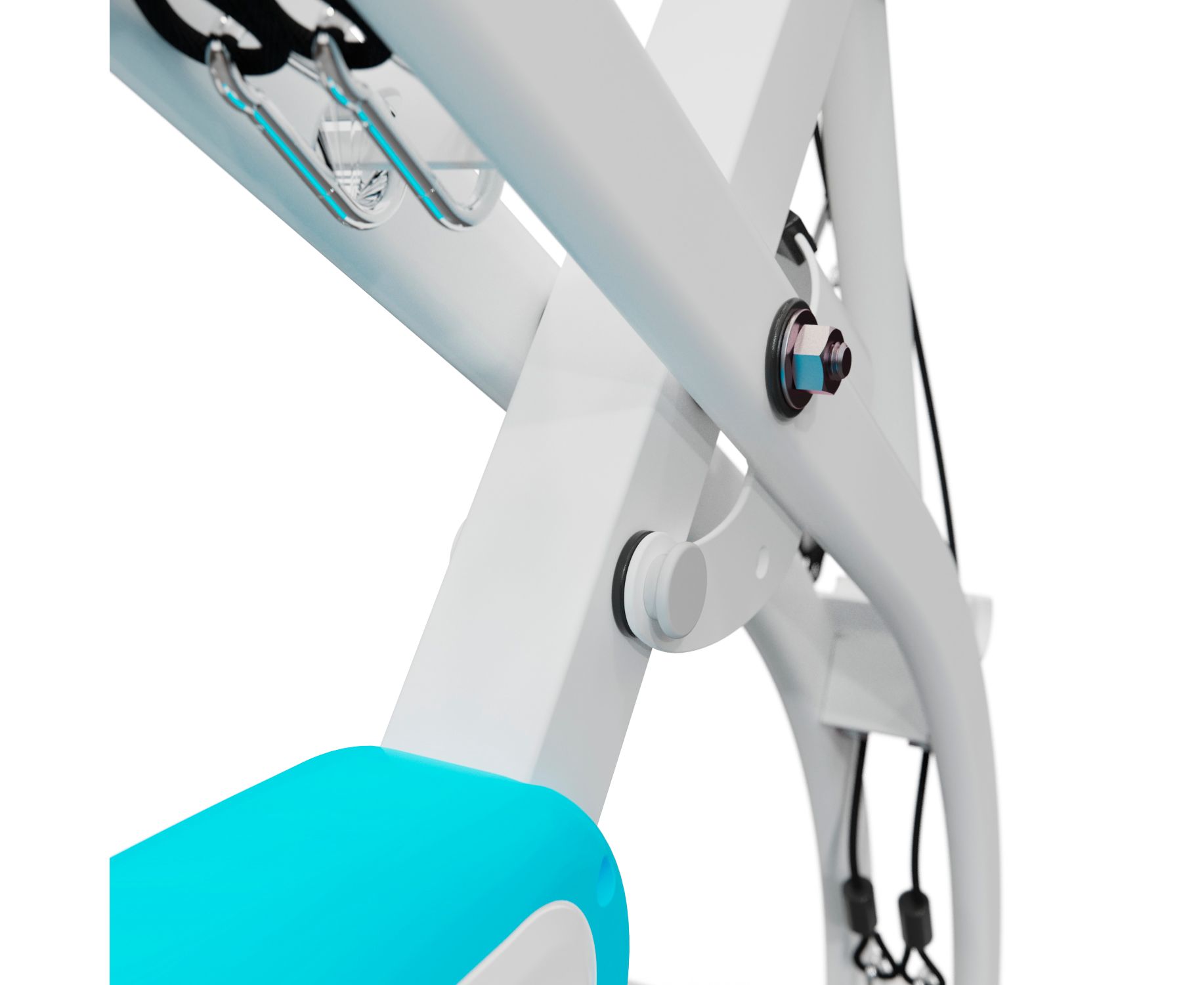 Велотренажер X-Bike DFC DavCreator Max, бело-голубой