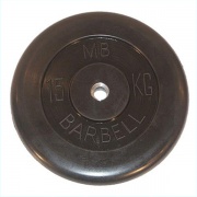Диск обрезиненый черный MB Barbell MB31-15