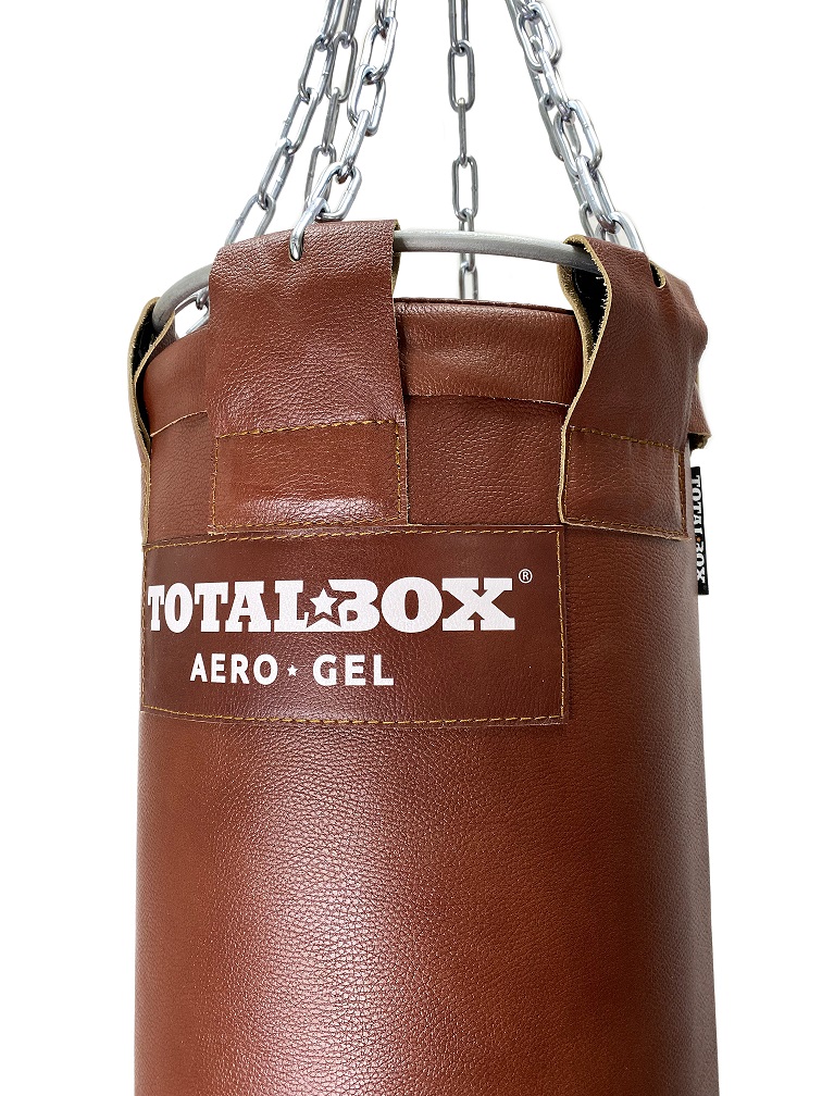 Мешок боксерский гелевый AEROGEL TOTALBOX кожа 35/150/80 кг коричневый