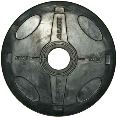 Олимпийский обрезиненный диск Alex P-RO-5K черный