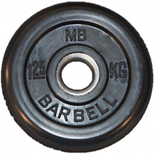 Диск обрезиненый черный MB Barbell MB50-1,25