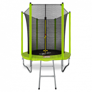 Батут ARLAND 6FT с внутренней страховочной сеткой и лестницей (Light green)