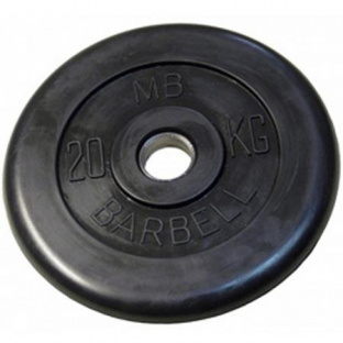 Диск обрезиненый черный MB Barbell MB51-20