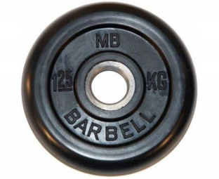 Диск обрезиненный BARBELL MB PltB26 (металлическая втулка) 1.25 кг / диаметр 26 мм